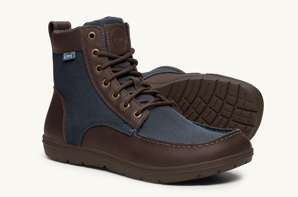 Lems Nylon Stiefel Boulder Herren Navy Braun | GKZ1951FJ